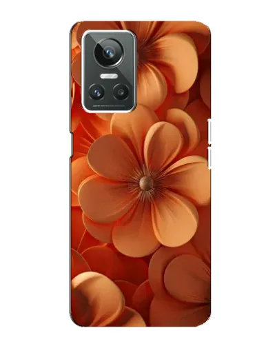 Чехол для Realme GT Neo 3 с картинкой «Оранжевый макро цветок»