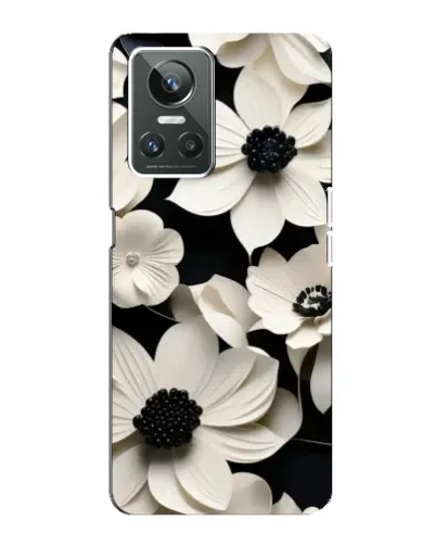 Чехол для Realme GT Neo 3 с картинкой «Объемные белые цветы»