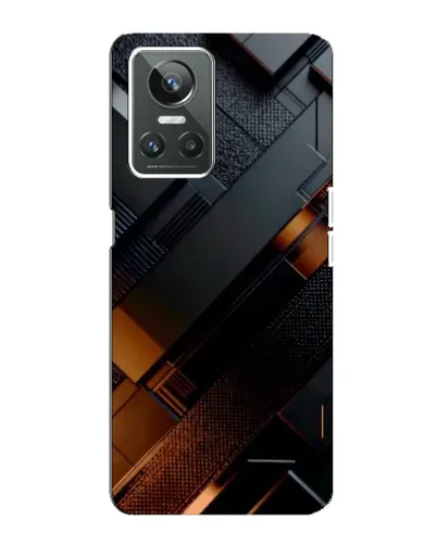 Чехол для Realme GT Neo 3 с картинкой «Черные геометрические блоки» Чехол для Realme GT Neo 3 с картинкой «Черные геометрические блоки»