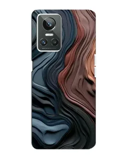 Чехол для Realme GT Neo 3 с картинкой «Цветные волны каньона»