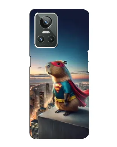 Чехол для Realme GT Neo 3 с картинкой «Капи-мен супергерой»