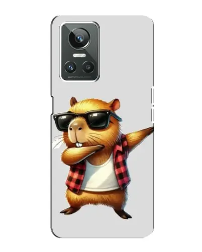 Чехол для Realme GT Neo 3 с картинкой «Капибара рэпер даб»