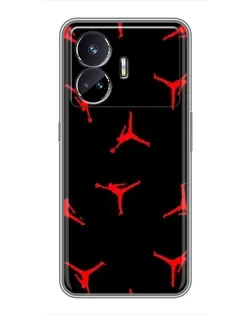 Чехол для Realme GT Neo 5 с картинкой «Jordan Red Pattern» Чехол для Realme GT Neo 5 с картинкой «Jordan Red Pattern»