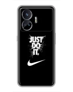 Чехол для Realme GT Neo 5 с картинкой «Текстовый принт Nike»