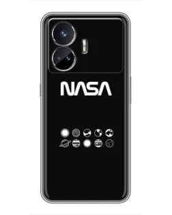 Чехол для Realme GT Neo 5 с картинкой «NASA — технический принт»