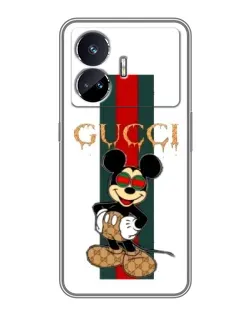 Чехол для Realme GT Neo 5 с картинкой «Микки Маус Gucci — полосы»