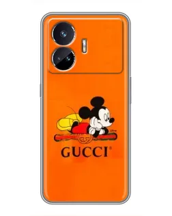 Чохол для Realme GT Neo 5 з картинкою «Міккі Маус Gucci — помаранч»