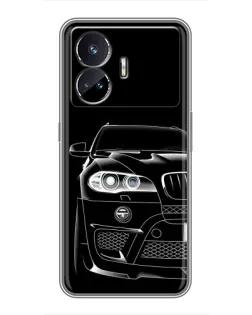 Чехол для Realme GT Neo 5 с картинкой «Темный силуэт BMW»