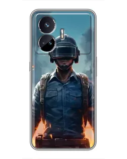 Чехол для Realme GT Neo 5 с картинкой «PUBG — реалистичный герой»