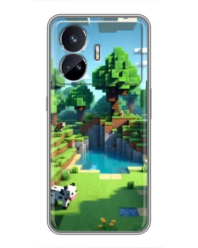 Чехол для Realme GT Neo 5 с картинкой «Minecraft летний день»
