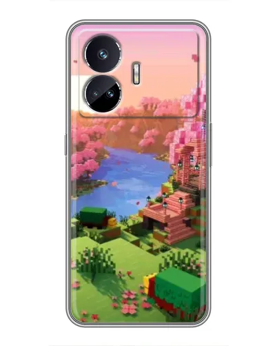 Чехол для Realme GT Neo 5 с картинкой «Розовое дерево Minecraft»