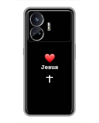 Чехол для Realme GT Neo 5 с картинкой «Сердце - Jesus» Чехол для Realme GT Neo 5 с картинкой «Сердце - Jesus»
