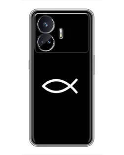 Чехол для Realme GT Neo 5 с картинкой «Символ рыбы Jesus» Чехол для Realme GT Neo 5 с картинкой «Символ рыбы Jesus»