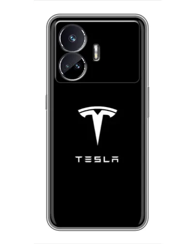 Чехол для Realme GT Neo 5 с картинкой «Tesla White Logo»