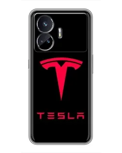 Чехол для Realme GT Neo 5 с картинкой «Tesla Red Logo» Чехол для Realme GT Neo 5 с картинкой «Tesla Red Logo»