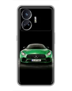 Чехол для Realme GT Neo 5 с картинкой «Mercedes — неоновый лого»