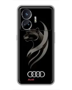Чехол для Realme GT Neo 5 с картинкой «Графика — пантера и Audi»