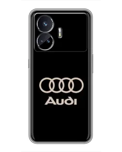 Чехол для Realme GT Neo 5 с картинкой «Audi — золотой логотип»