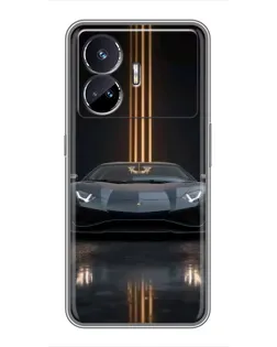 Чехол для Realme GT Neo 5 с картинкой «Lamborghini золотые линии» Чехол для Realme GT Neo 5 с картинкой «Lamborghini золотые линии»