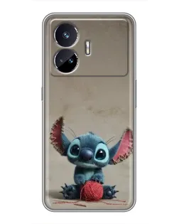 Чехол для Realme GT Neo 5 с картинкой «Стич на коричневом фоне»