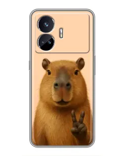 Чехол для Realme GT Neo 5 с картинкой «Капибара виктория» Чехол для Realme GT Neo 5 с картинкой «Капибара виктория»