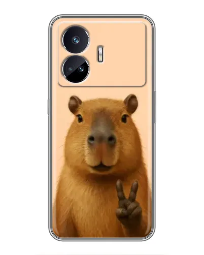 Чехол для Realme GT Neo 5 с картинкой «Капибара виктория»
