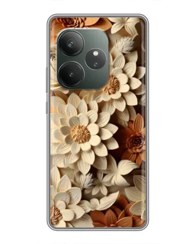 Чехол для Realme GT Neo 6 SE с картинкой «Бежевый флористический декор» Чехол для Realme GT Neo 6 SE с картинкой «Бежевый флористический декор»