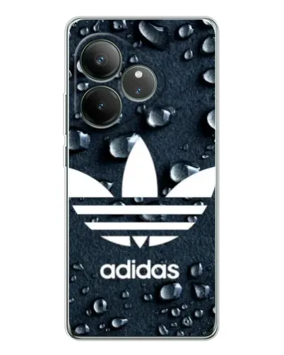 Чехол для Realme GT Neo 6 с картинкой «Adidas Trefoil Blue»