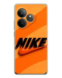 Чехол для Realme GT Neo 6 с картинкой «Оранжевый драйв Nike»