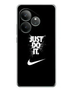 Чехол для Realme GT Neo 6 с картинкой «Текстовый принт Nike»