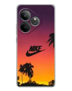 Чехол для Realme GT Neo 6 с картинкой «Nike на закате солнца»