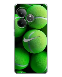 Чехол для Realme GT Neo 6 с картинкой «Теннисные мячи Найк»