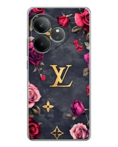 Чехол для Realme GT Neo 6 с картинкой «Цветочный Louis Vuitton»