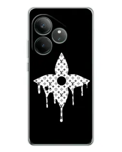 Чехол для Realme GT Neo 6 с картинкой «Цветочная монограмма»