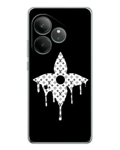 Чехол для Realme GT Neo 6 с картинкой «Цветочная монограмма»