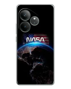 Чехол для Realme GT Neo 6 с картинкой «Земля из космоса NASA»