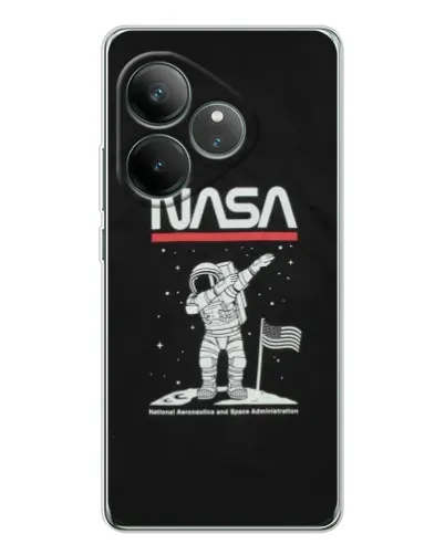 Чехол для Realme GT Neo 6 с картинкой «NASA — шагаем по Луне» Чехол для Realme GT Neo 6 с картинкой «NASA — шагаем по Луне»