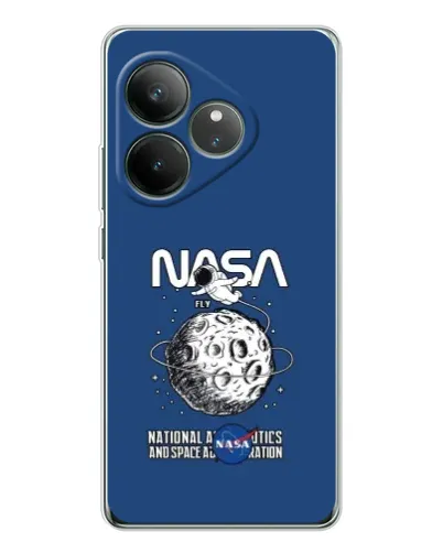 Чехол для Realme GT Neo 6 с картинкой «NASA — лунная миссия» Чехол для Realme GT Neo 6 с картинкой «NASA — лунная миссия»