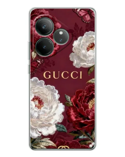 Чохол для Realme GT Neo 6 з картинкою «Gucci — бордові троянди» Чохол для Realme GT Neo 6 з картинкою «Gucci — бордові троянди»