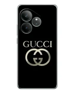 Чохол для Realme GT Neo 6 з картинкою «Gucci — золото на чорному»