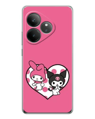 Чехол для Realme GT Neo 6 с картинкой «Kuromi и My Melody»