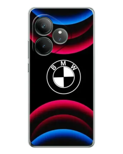 Чохол для Realme GT Neo 6 з картинкою «Логотип BMW та неонові дуги»