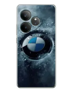 Чехол для Realme GT Neo 6 с картинкой «Логотип BMW — лед»