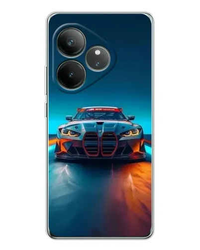 Чехол для Realme GT Neo 6 с картинкой «BMW — огни неона» Чехол для Realme GT Neo 6 с картинкой «BMW — огни неона»