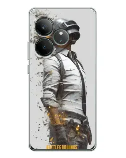 Чехол для Realme GT Neo 6 с картинкой «PUBG — боец в пыли»