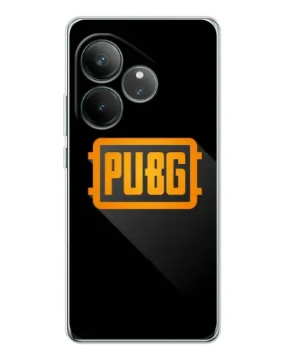 Чехол для Realme GT Neo 6 с картинкой «PUBG — рамка лого»