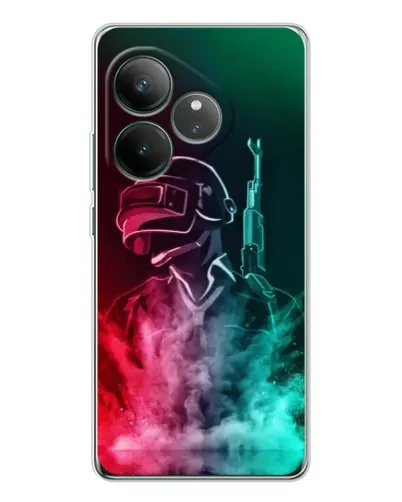 Чехол для Realme GT Neo 6 с картинкой «PUBG — огненный воин»
