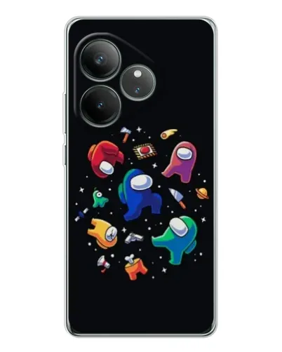 Чехол для Realme GT Neo 6 с картинкой «Among Us космос»