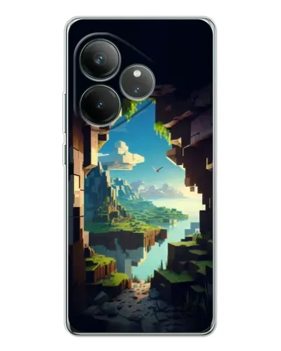Чехол для Realme GT Neo 6 с картинкой «Вид из пещеры»
