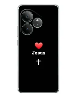 Чехол для Realme GT Neo 6 с картинкой «Сердце - Jesus»
